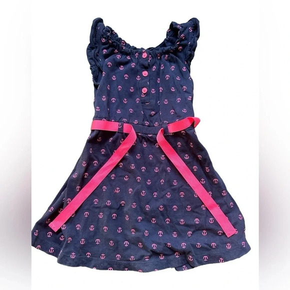Carter's Girls Anchor Nautical Dress Blue Cotton Dress Size 2T Summer Dress - Picture 1 of 3